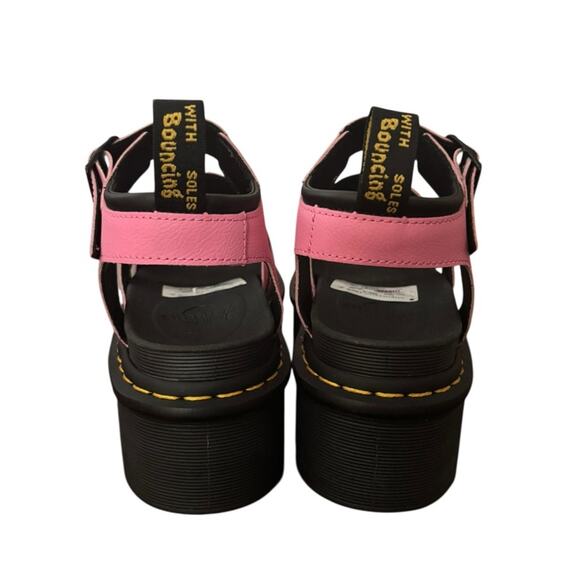 Dr. Martens Women's Pink Blaire Quad Athena Leather Platform Sandals Size 8 - Picture 4 of 13